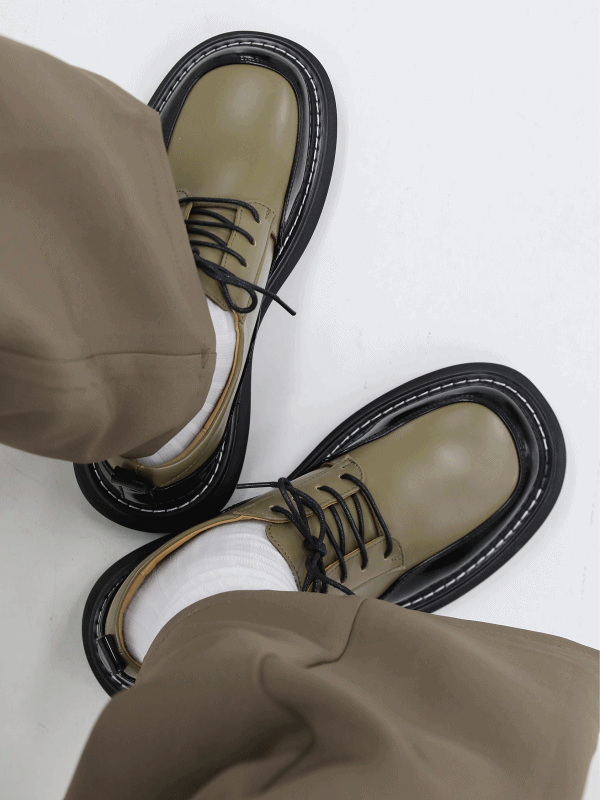 Waco Olive Derby Shoes